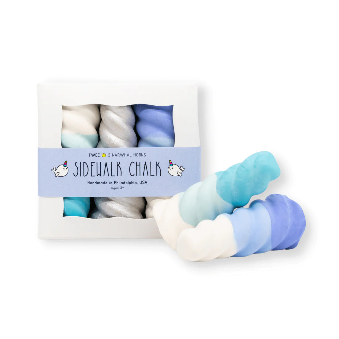 Ombre Narwhal Horn Sidewalk Chalk Set